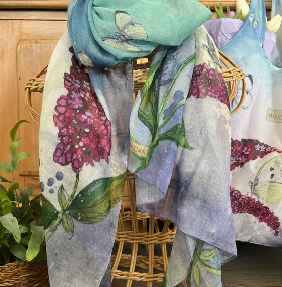 Butterflies and Buddleia Scarf